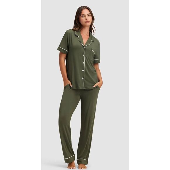 NWOT Cozy Earth Bamboo Stretch-Knit Short Sleeve & Pant Pajama Set $140 2XL F15 - Picture 3 of 9